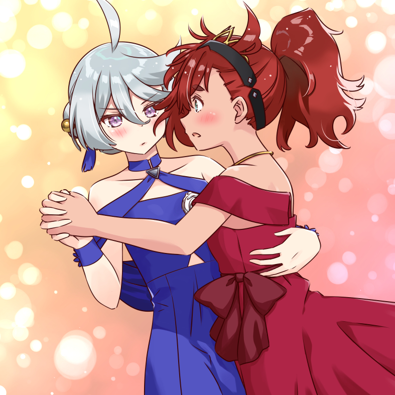 suletta mercury and miorine rembran (gundam and 1 more) drawn by sanada_ikki