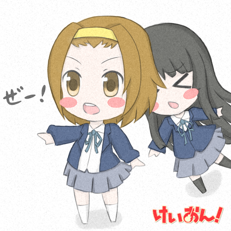 akiyama mio and tainaka ritsu (k-on!) drawn by yuucho_(nico)