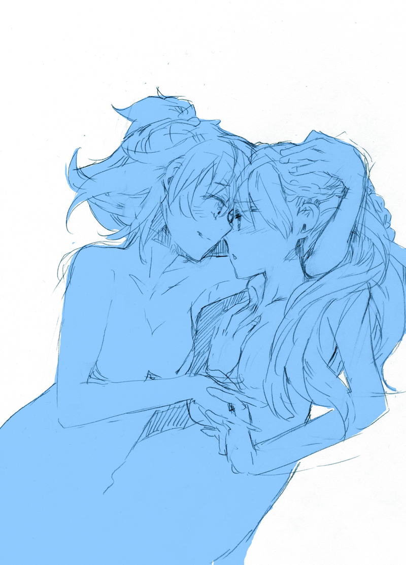 hishikawa rikka and aida mana (precure and 1 more) drawn by edoya_pochi