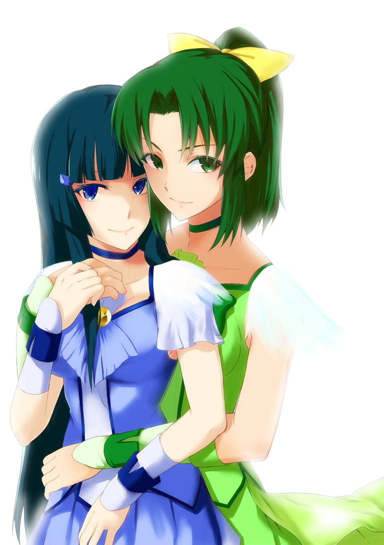 midorikawa nao, aoki reika, cure beauty, and cure march (precure and 1 more) drawn by uono_shinome