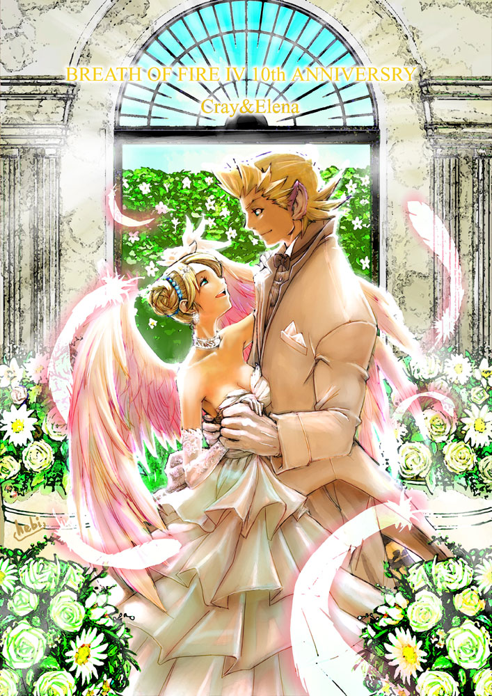 cray and elina (breath of fire and 1 more) drawn by hebina_masayoshi