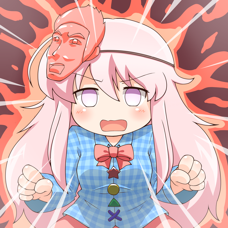 hata no kokoro and matsuoka shuuzou (touhou and 1 more) drawn by jinnouchi_akira