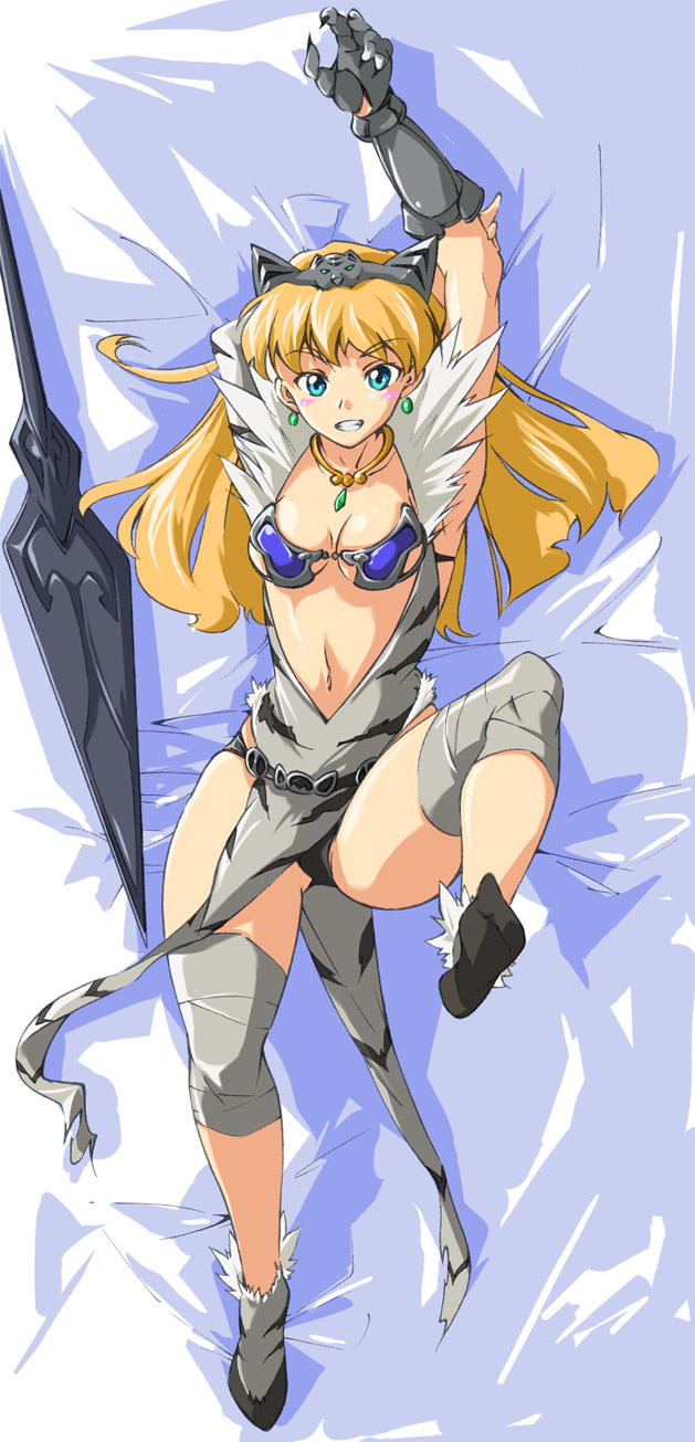 elina and captain of the royal guard elina (queen's blade) drawn by umanosuke