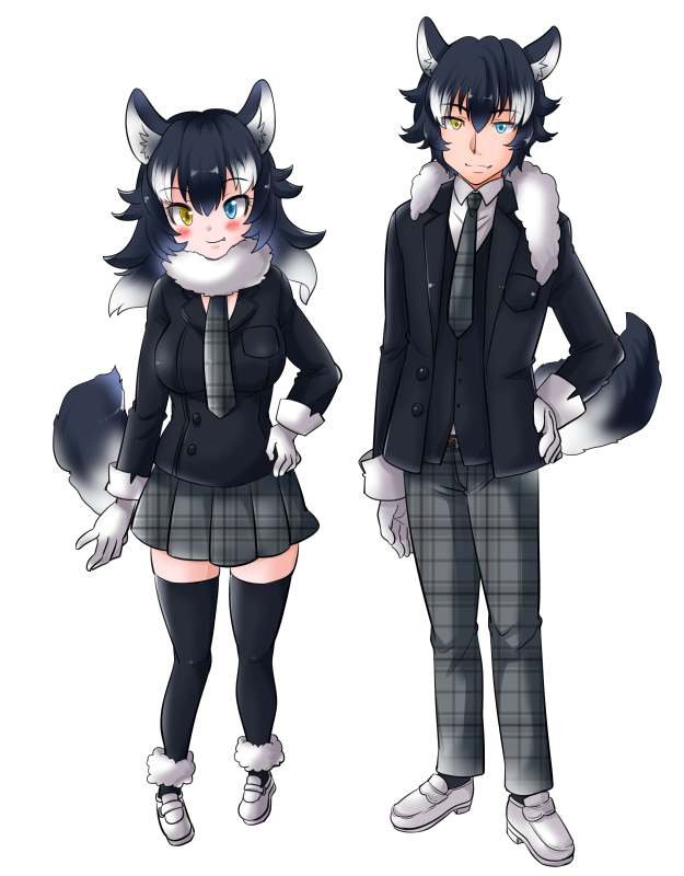 grey wolf (kemono friends) drawn by sakura_denbu_(hanazakuro)