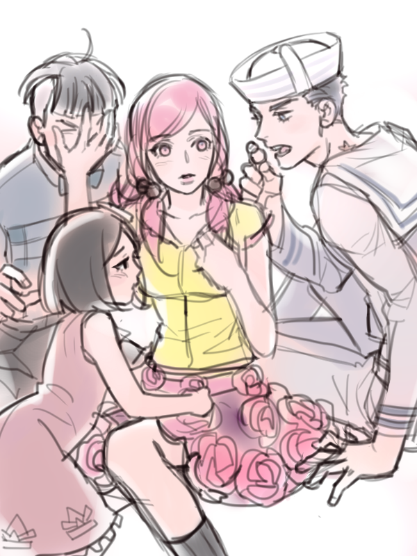 higashikata josuke, hirose yasuho, higashikata joshu, and higashikata tsurugi (jojo no kimyou na bouken and 1 more) drawn by reammara