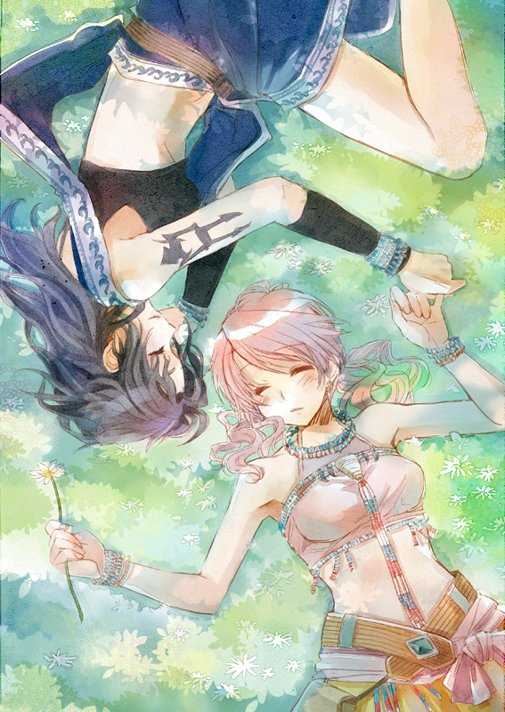 oerba dia vanille and oerba yun fang (final fantasy and 1 more) drawn by naruse_chisato