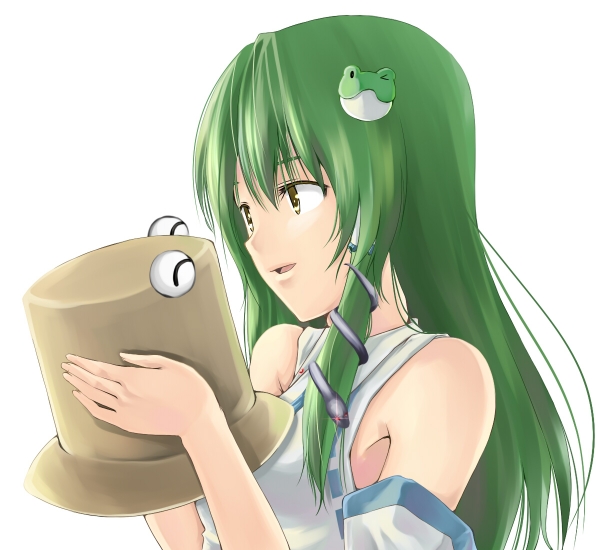 kochiya sanae and pyonta (touhou) drawn by tadokoro_teppei