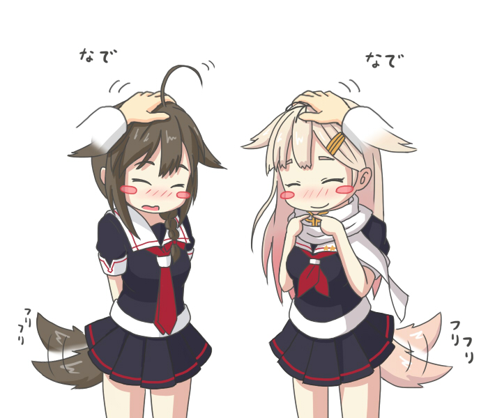 shigure, yuudachi, shigure kai ni, and yuudachi kai ni (kantai collection) drawn by yunkaasu_(kakushiaji)