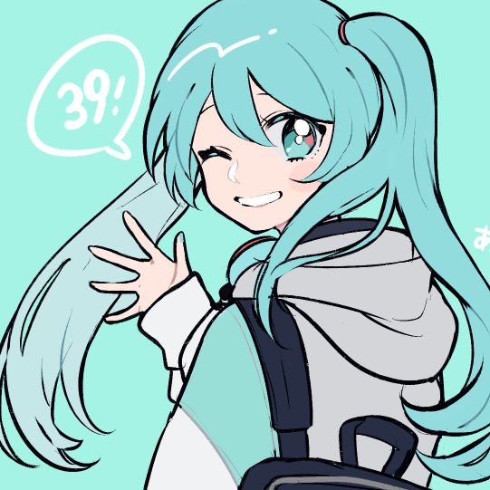 hatsune miku (vocaloid) drawn by kisaragi_yuu_(fallen_sky)