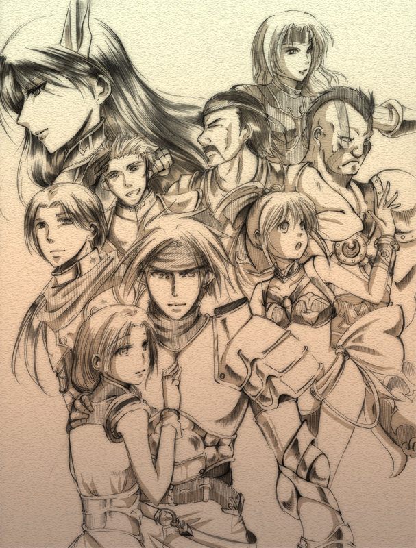 rose, meru, dart feld, shana, albert, and 4 more (the legend of dragoon) drawn by ajapa0621