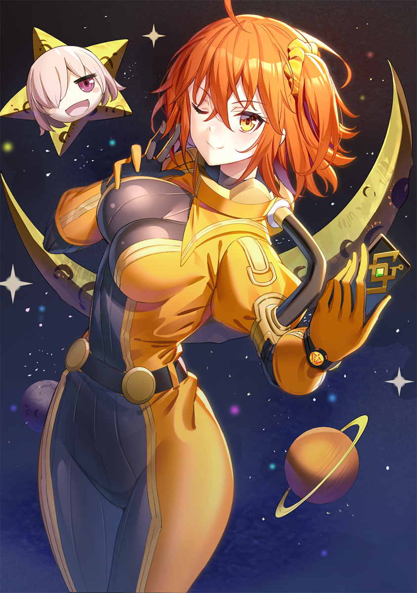 mash kyrielight and fujimaru ritsuka (fate and 1 more) drawn by ririko_(zhuoyandesailaer)