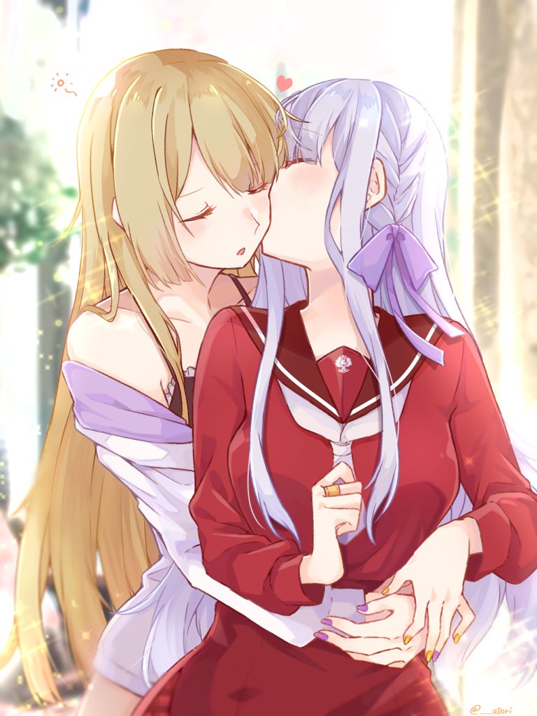 kon kanaho and miyagawa takane (assault lily) drawn by karasuto