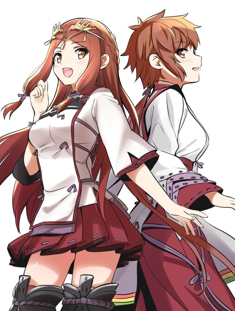 lora and fan la norne (xenoblade chronicles and 2 more) drawn by taromarun