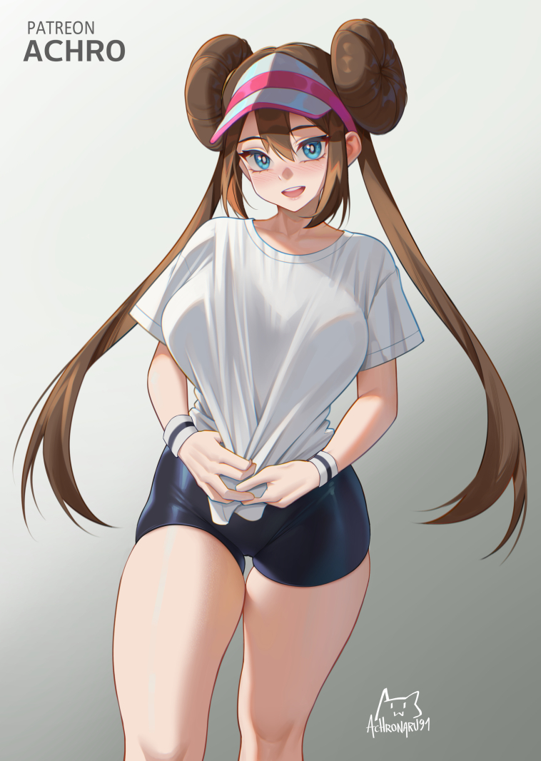rosa (pokemon and 1 more) drawn by achromaru