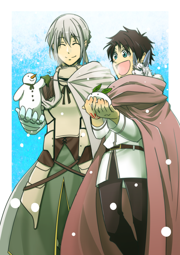 fujimaru ritsuka, fou, and bedivere (fate and 1 more) drawn by mochizuki_aki