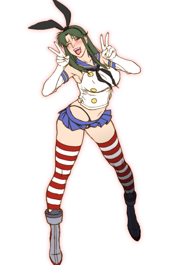 shimakaze and cima garahau (kantai collection and 2 more) drawn by motchie