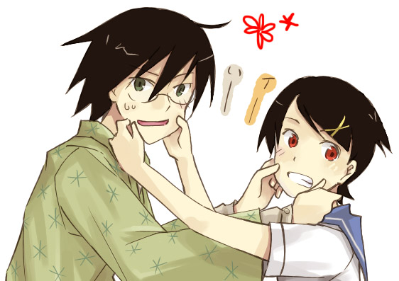 itoshiki nozomu and fuura kafuka (sayonara zetsubou sensei) drawn by yae_(pixiv143441)