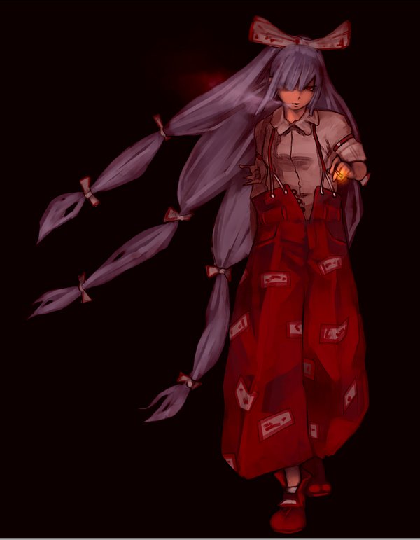 fujiwara no mokou (touhou) drawn by envenomist_(gengoroumaru)
