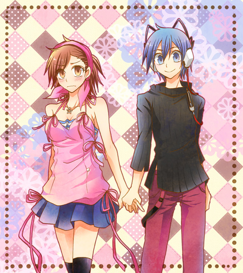 tanigawa yuzu and protagonist (devil survivor and 1 more) drawn by hasumi_hiko