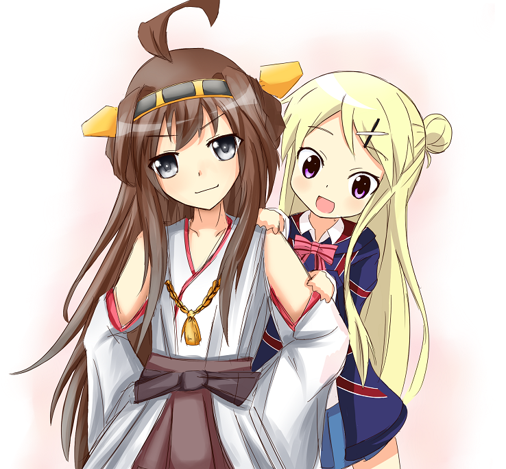 kongou, kujou karen, and touyama nao (kantai collection and 1 more) drawn by a.a_(aa772)