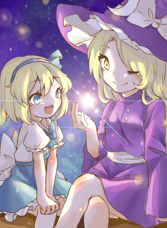 kirisame marisa and alice margatroid (touhou) drawn by yuuuuuuuuu
