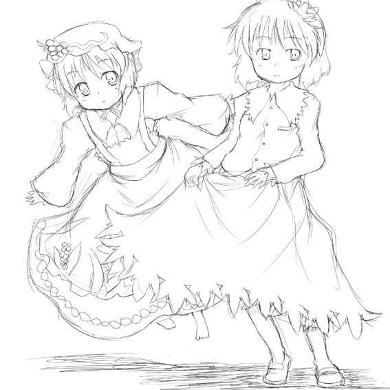 aki minoriko and aki shizuha (touhou) drawn by konata_gazel