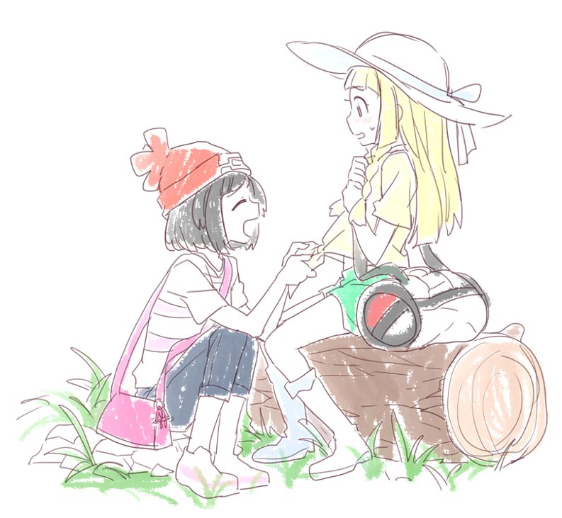 lillie and selene (pokemon and 1 more) drawn by re_ghotion