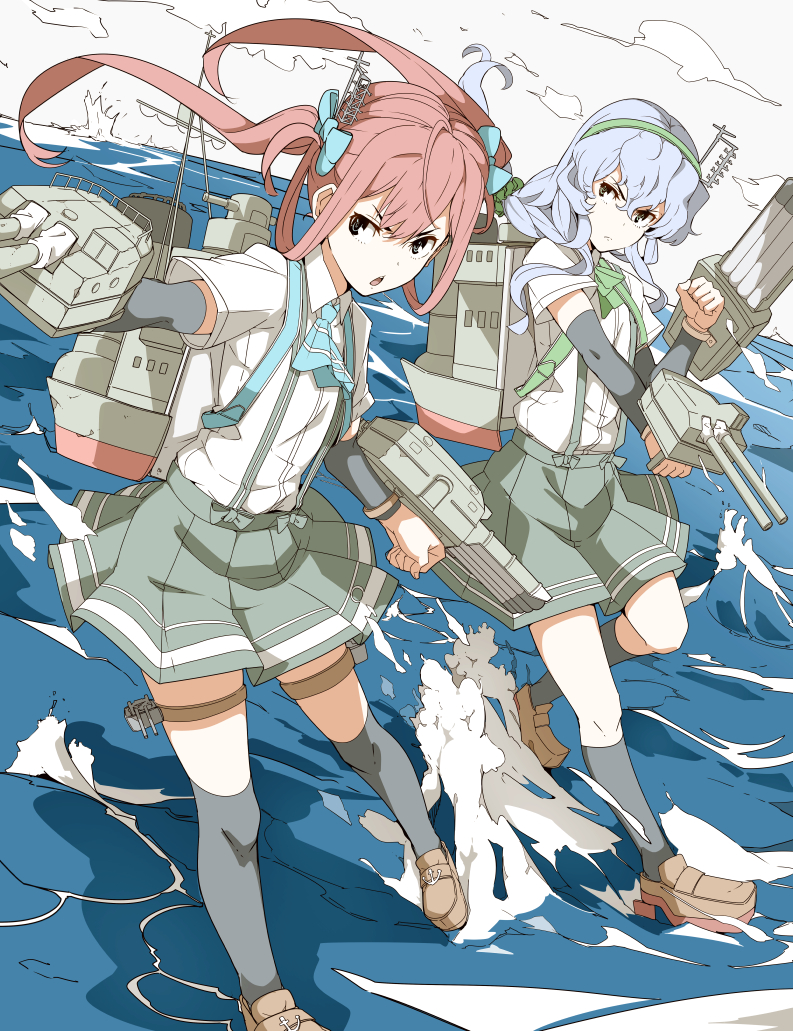 asagumo and yamagumo (kantai collection) drawn by ninimo_nimo