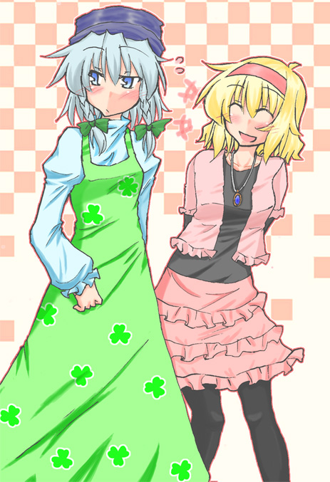 izayoi sakuya and alice margatroid (touhou) drawn by kaya_rio