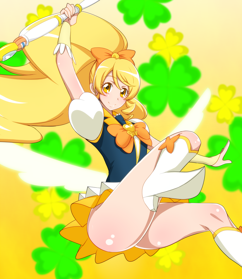 oomori yuuko and cure honey (precure and 1 more) drawn by jabara_tornado