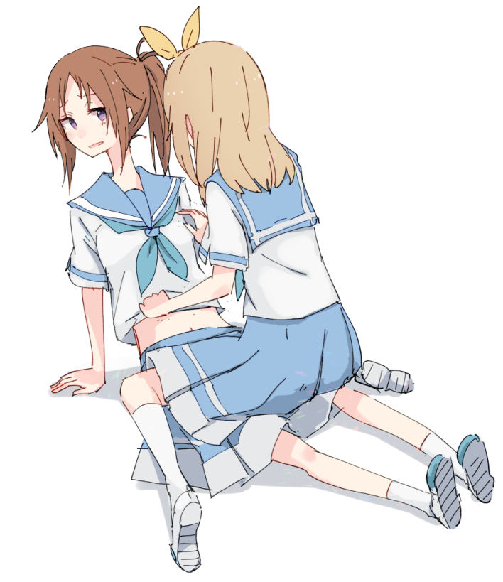 nakagawa natsuki and yoshikawa yuuko (hibike! euphonium) drawn by shiroshi_(denpa_eshidan)