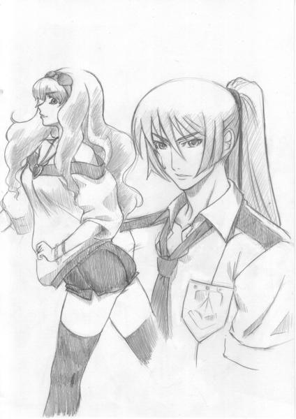 sheryl nome and saotome alto (macross and 1 more)