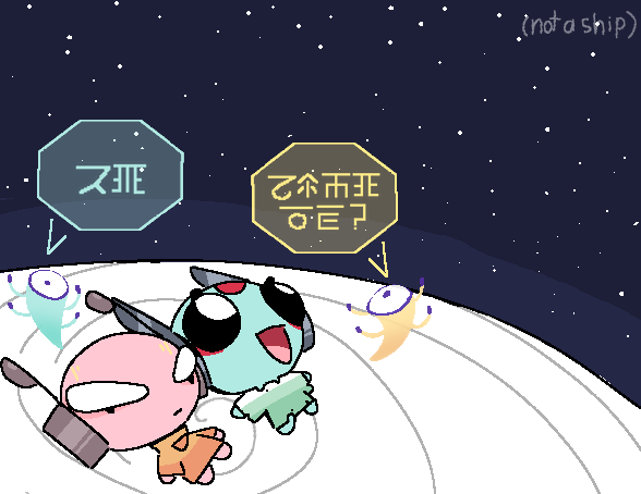 looks to the moon, five pebbles, and overseer (rain world) drawn by fivefuckss