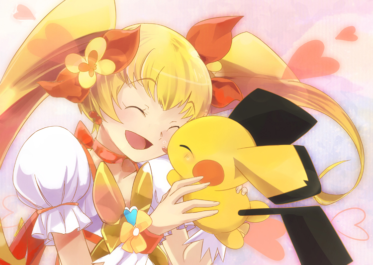 pichu, myoudouin itsuki, and cure sunshine (pokemon and 2 more) drawn by yoshi_(danball)