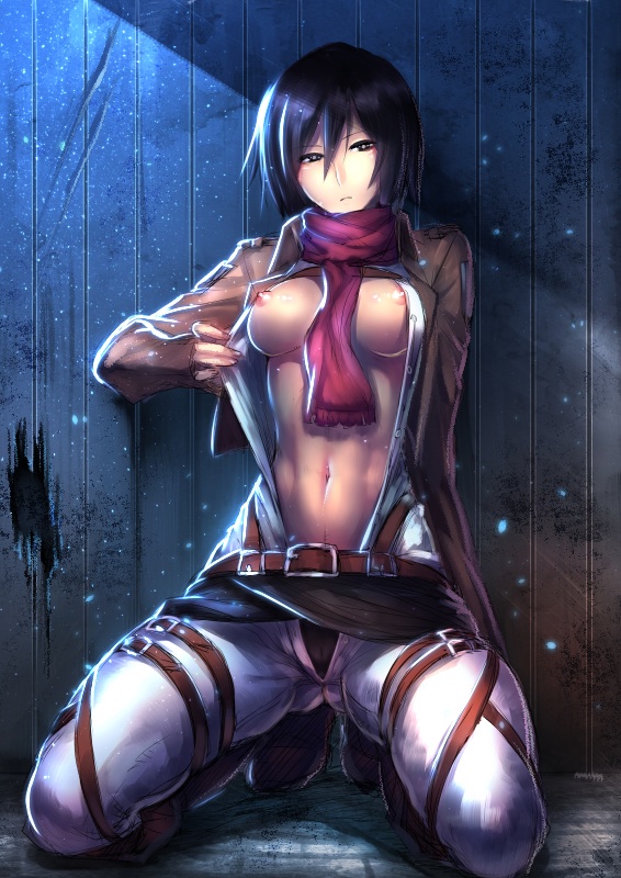 mikasa ackerman (shingeki no kyojin) drawn by tani_(aki2672)
