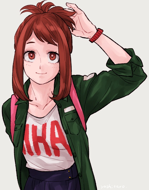 uraraka ochaco (boku no hero academia) drawn by yoshitaro_(almendra)