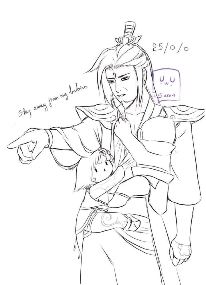neeko and master yi (league of legends) drawn by 5uzu4