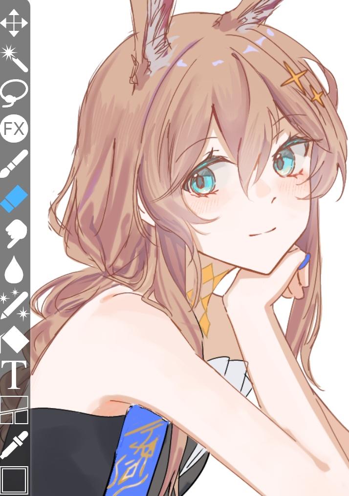 amiya (arknights and 1 more) drawn by rep120105