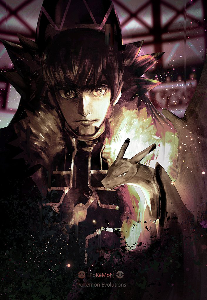 leon and charizard (pokemon and 2 more) drawn by otsumami_(bu-bu-heaven)