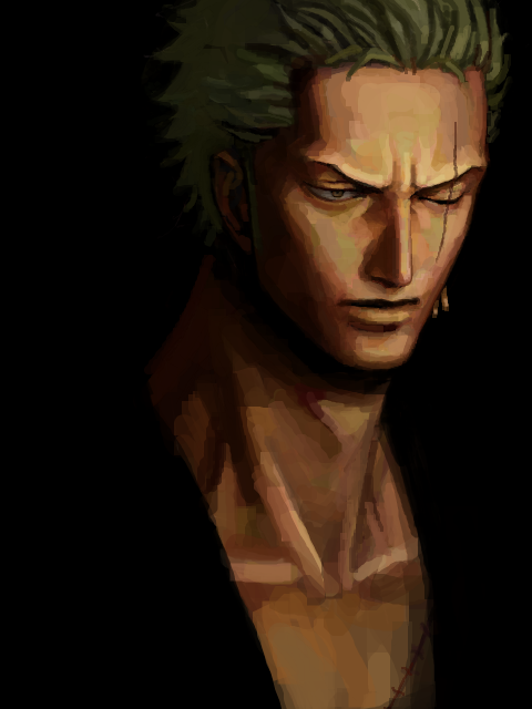 roronoa zoro (one piece) drawn by matsubaki