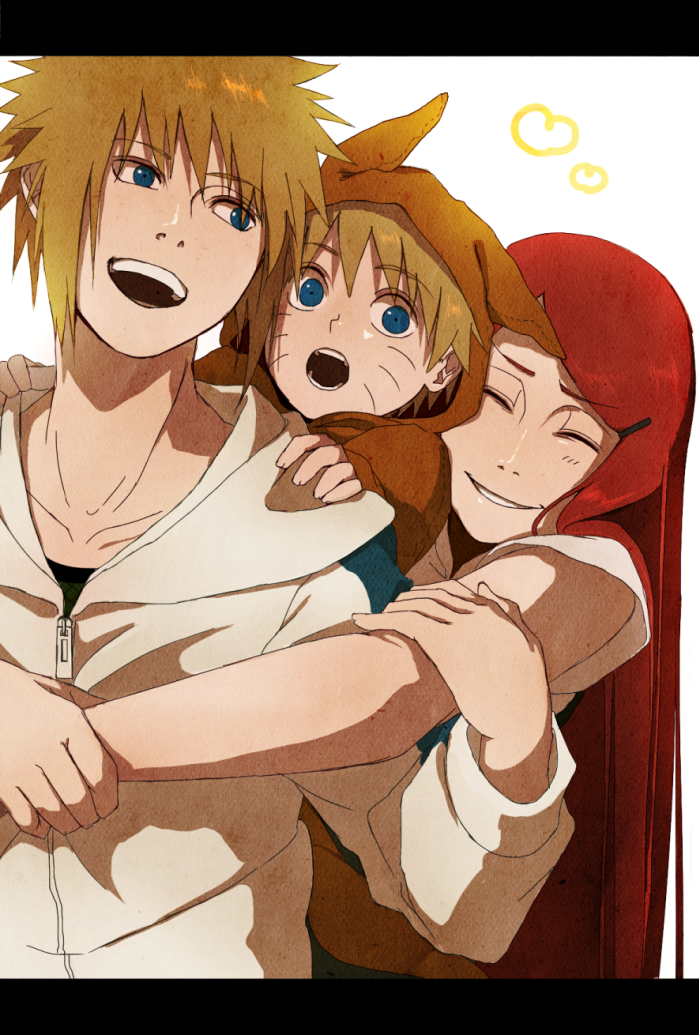 uzumaki naruto, uzumaki kushina, and namikaze minato (naruto and 1 more) drawn by kirono