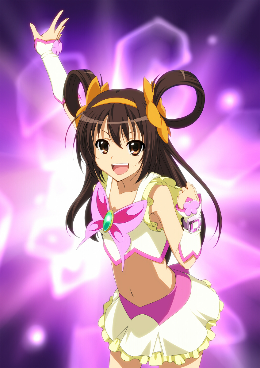 suzumiya haruhi and cure dream (precure and 2 more) drawn by iyakun