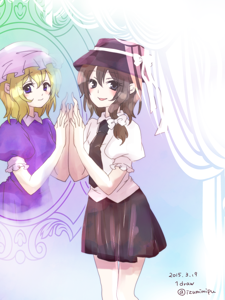 usami renko and maribel hearn (touhou) drawn by mimippu