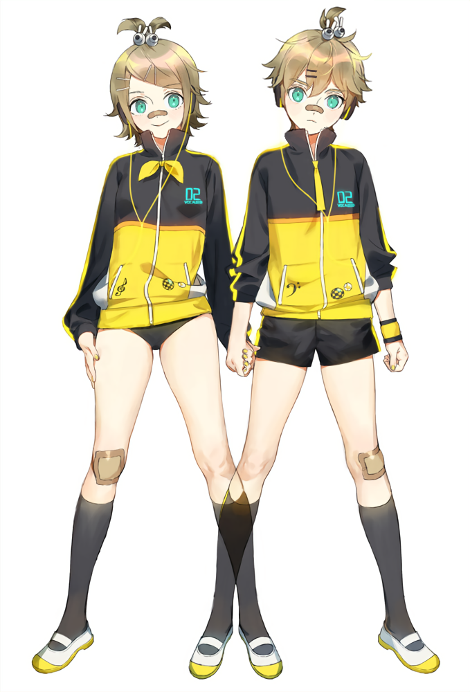 kagamine rin and kagamine len (vocaloid and 1 more) drawn by naoko_(naonocoto)