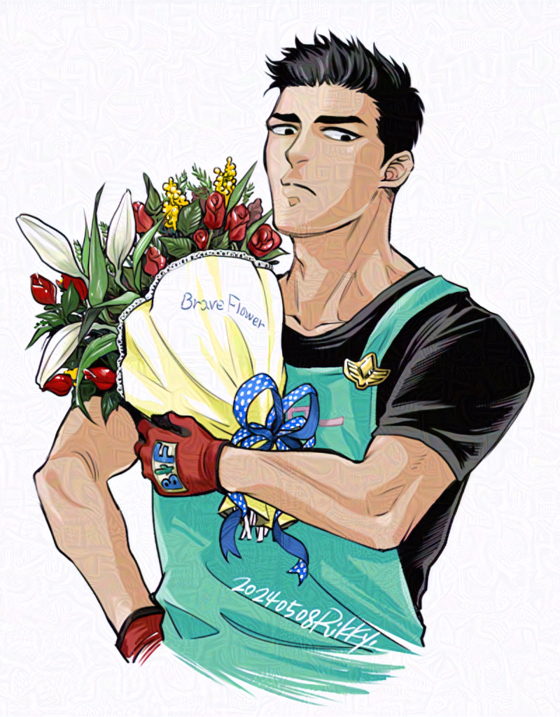 ao isami (yuuki bakuhatsu bang bravern) drawn by azrikky