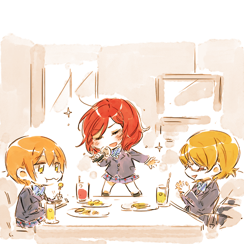 nishikino maki, hoshizora rin, and koizumi hanayo (love live! and 1 more) drawn by tima