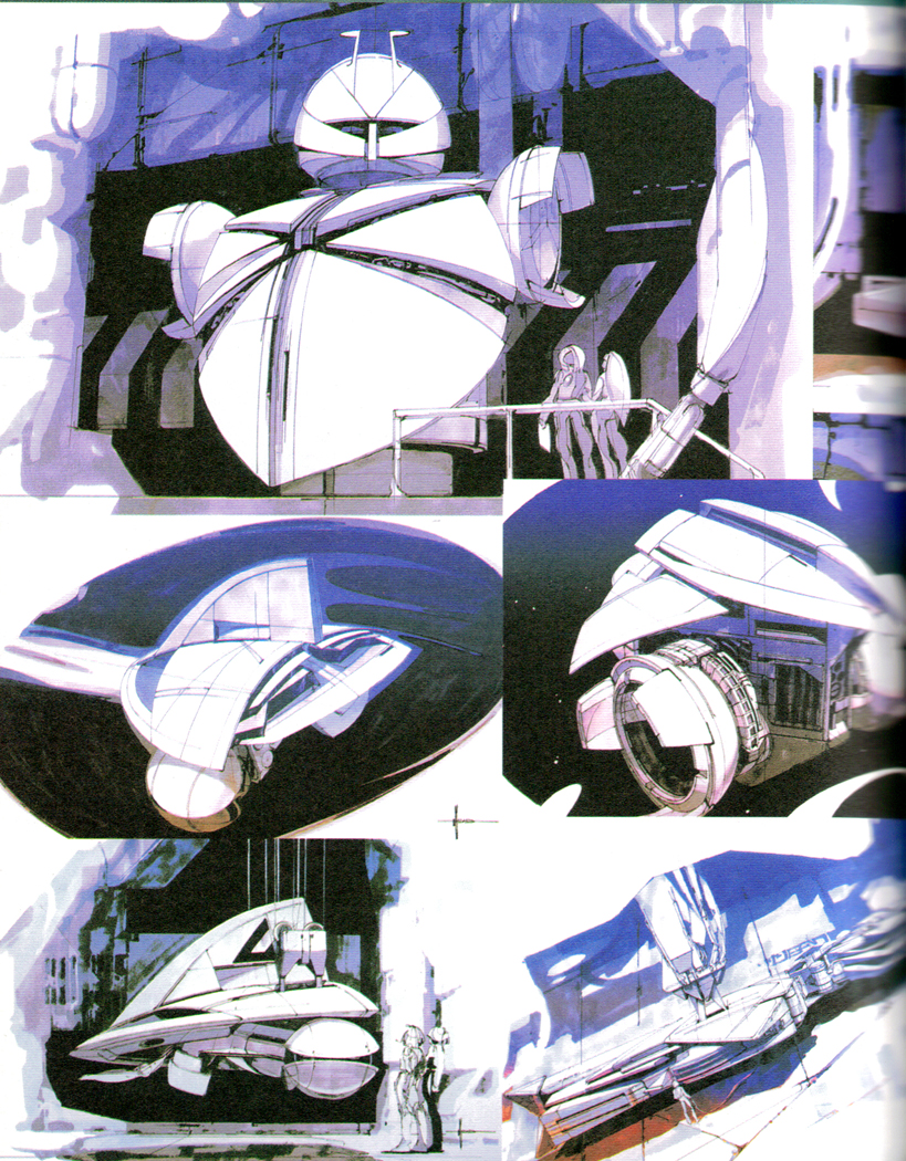 loran cehack, turn a gundam, and turn x (gundam and 1 more) drawn by syd_mead