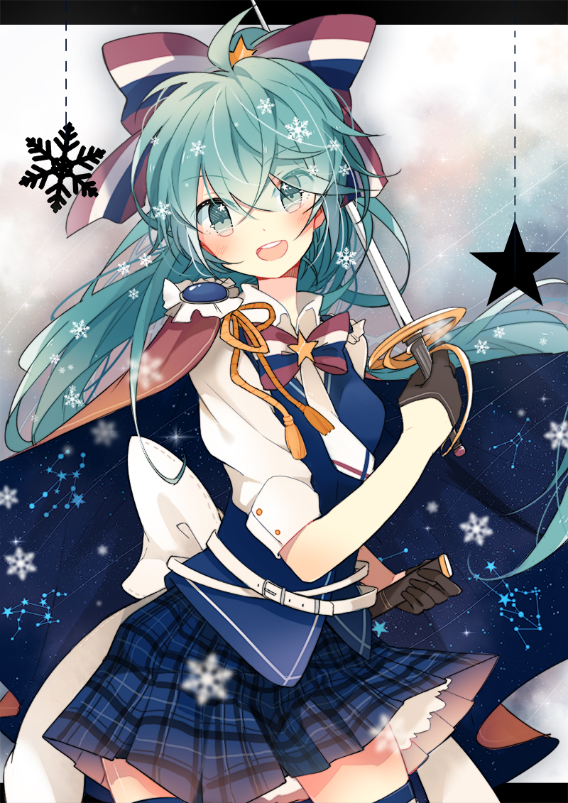 hatsune miku and yuki miku (vocaloid) drawn by fenghu_(huli)