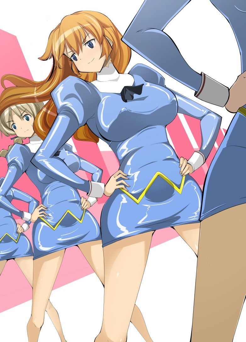 charlotte e. yeager, lynette bishop, and blue delmo (world witches series and 3 more) drawn by name_john