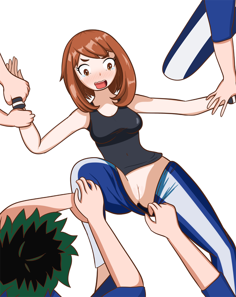 midoriya izuku and uraraka ochaco (boku no hero academia)